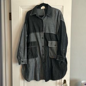 Intentionally Blank Oversized Cargo Pocket Button Down